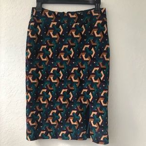 Anthropologie Maeve Geometrique Pencil Skirt